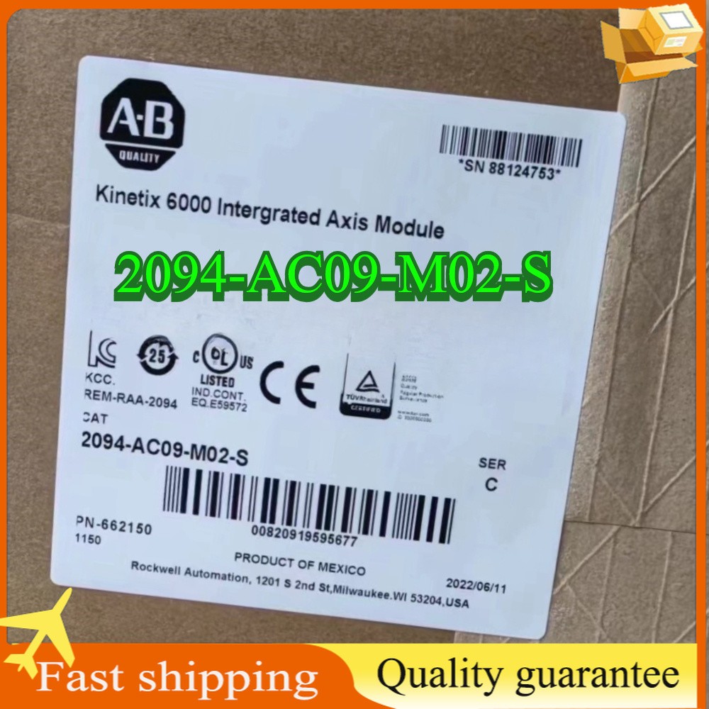 2094AC09M02S 1PCS Allen Bradley 2094-AC09-M02-S Kinetix 6000 Axis Module New