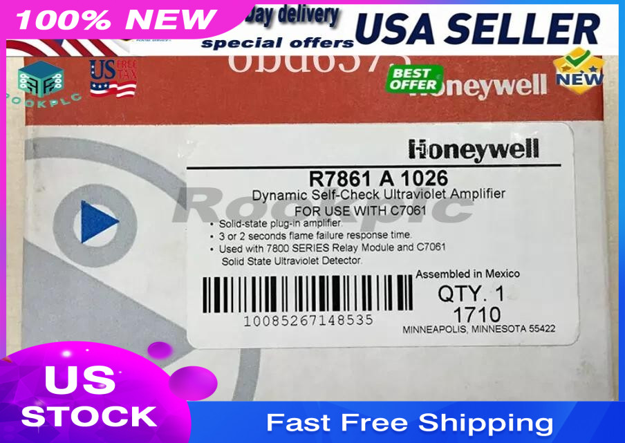 1 year warranty express NEW Honeywell R7861A1026 UV flame amplifier R7861 A 1026