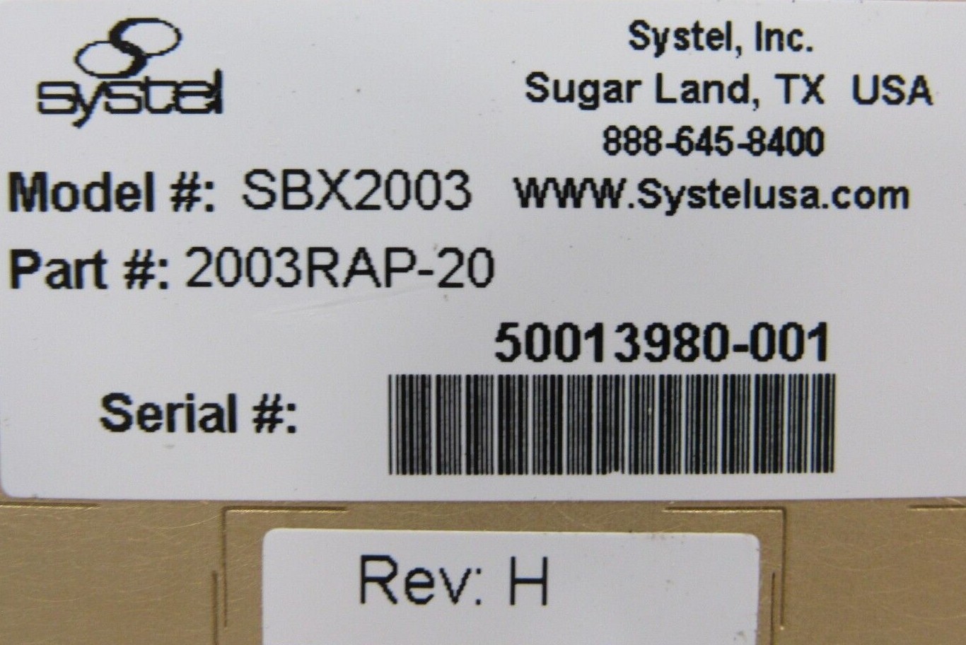 USED DEMATIC SBX2003 DRIVE 2003RAP-20