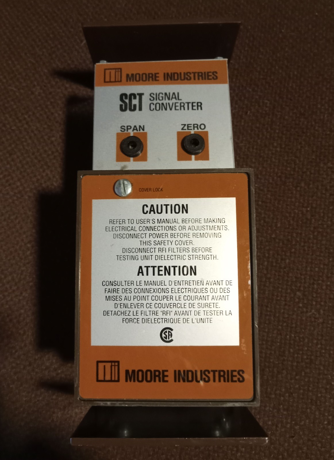 Moore SCT /0-400MV/4-20MA/117AC/-ATL STD Sct Signal Converter