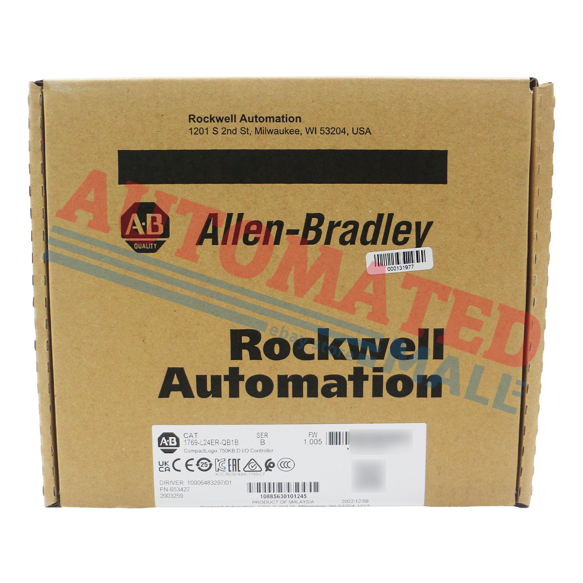 1769-L24ER-QB1B New Allen-Bradley CompactLogix 750KB DI/O Controller EtherNet/IP