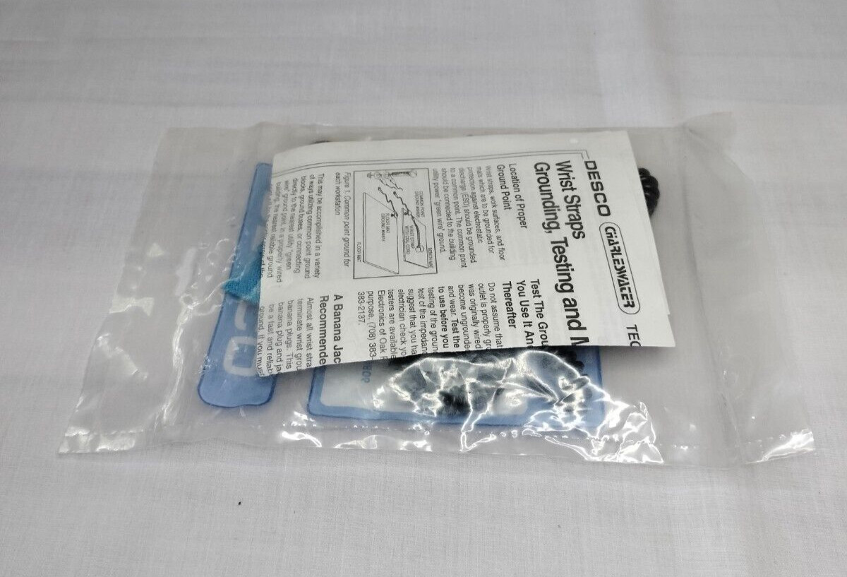 Desco 419 09070 90806 Wrist Strap Elastic Adj 6′ Cord 4mm Made in USA