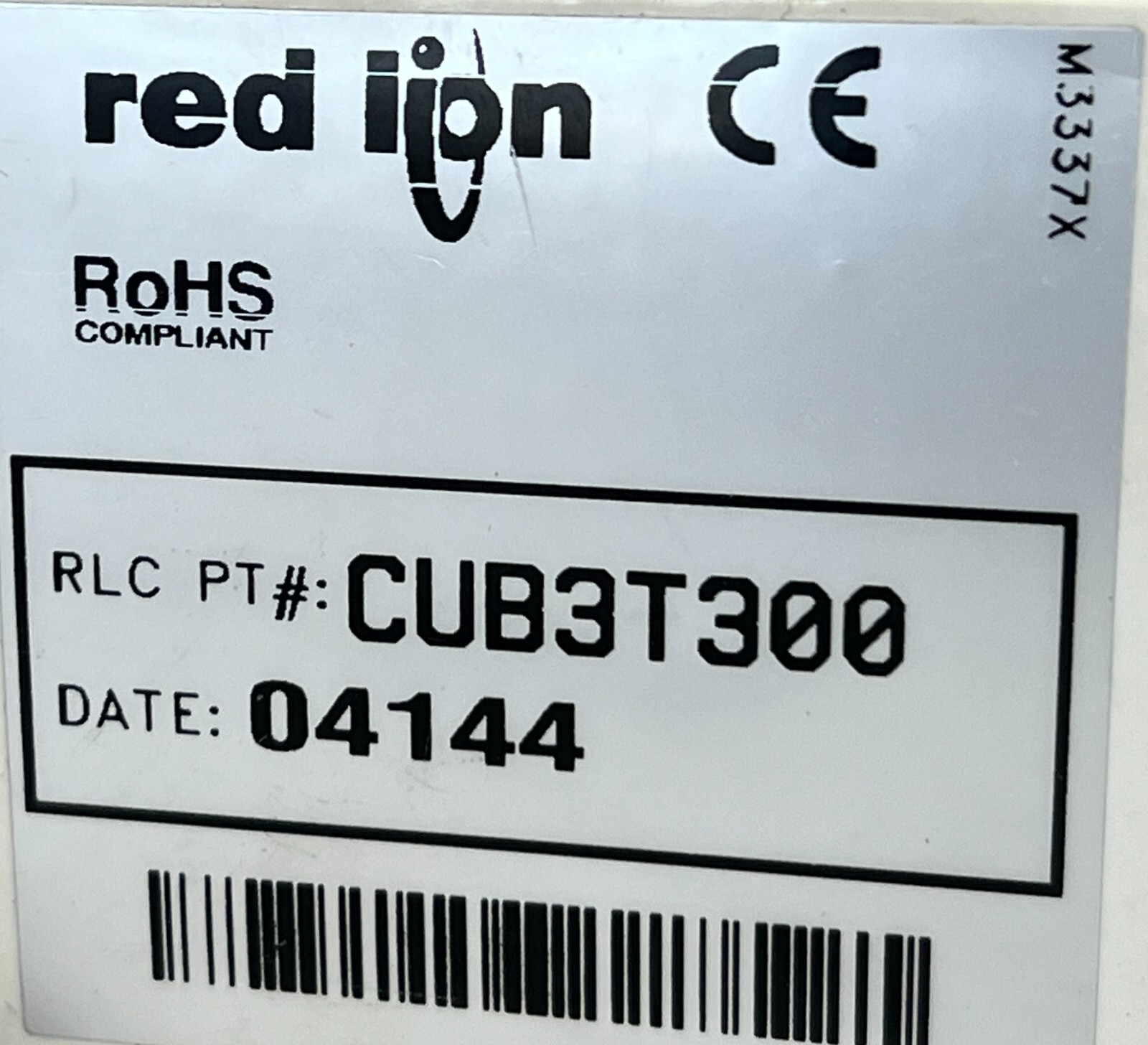 Red Lion CUB3T300 Mini Electronic Timer – 6-Digit LCD, Panel Mount, NOS