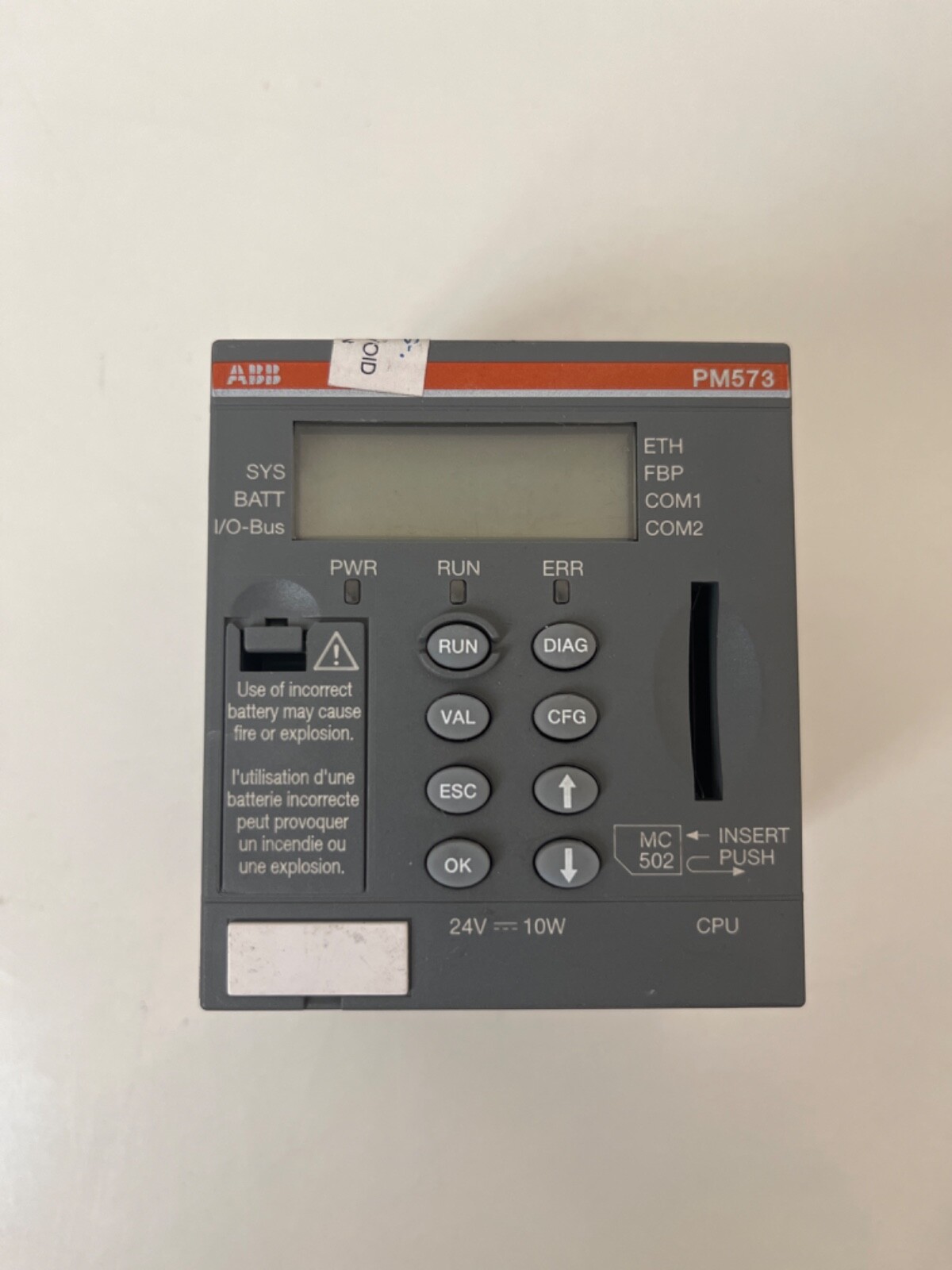 Abb PM573-ETH CPU512kb Ethernet 1SAP130300R0271