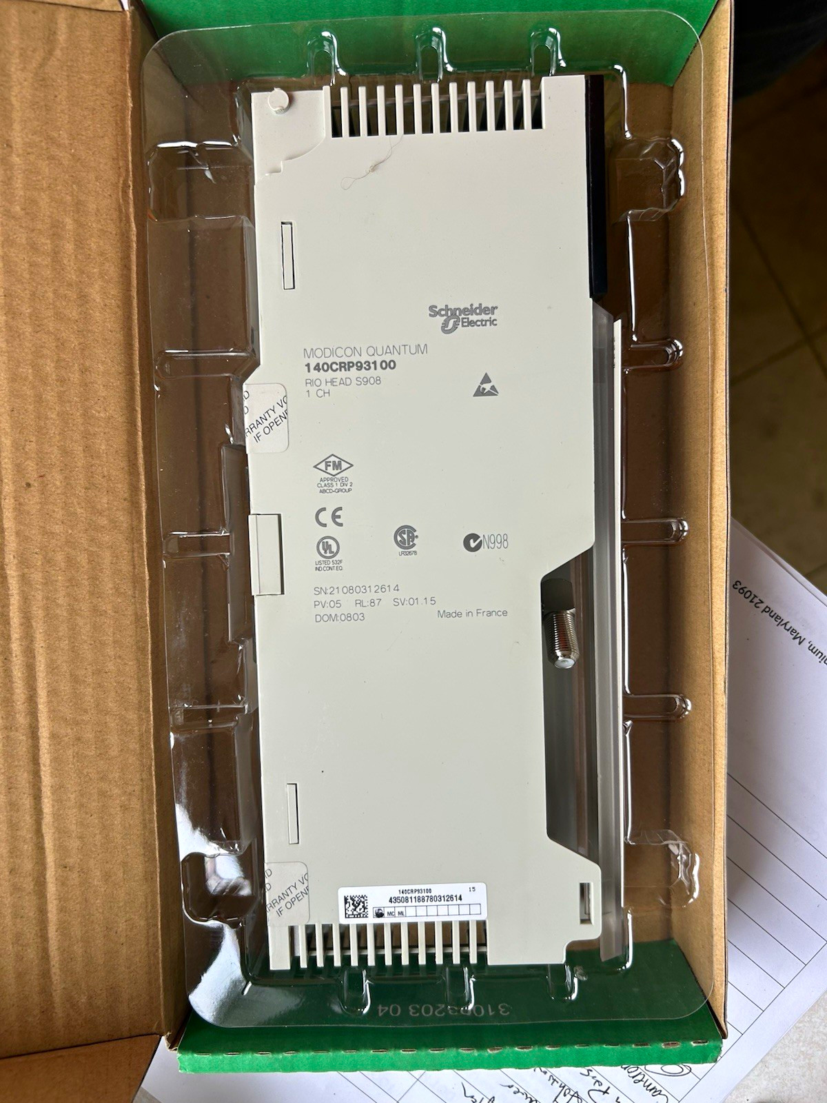 Schneider Electric Modicon Quantum PLC Processor Module 140CRP93100