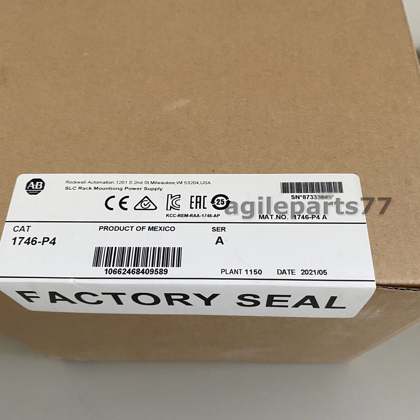 New Factory Sealed Allen-Bradley SLC 500 Power Supply Module PLC 1746-P4