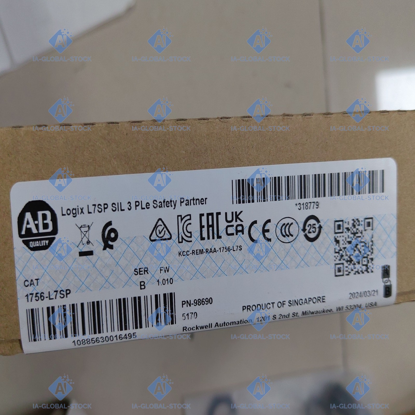 One unit New 1756-L7SP Allen-Bradley Local US STOCK Fast Shipping