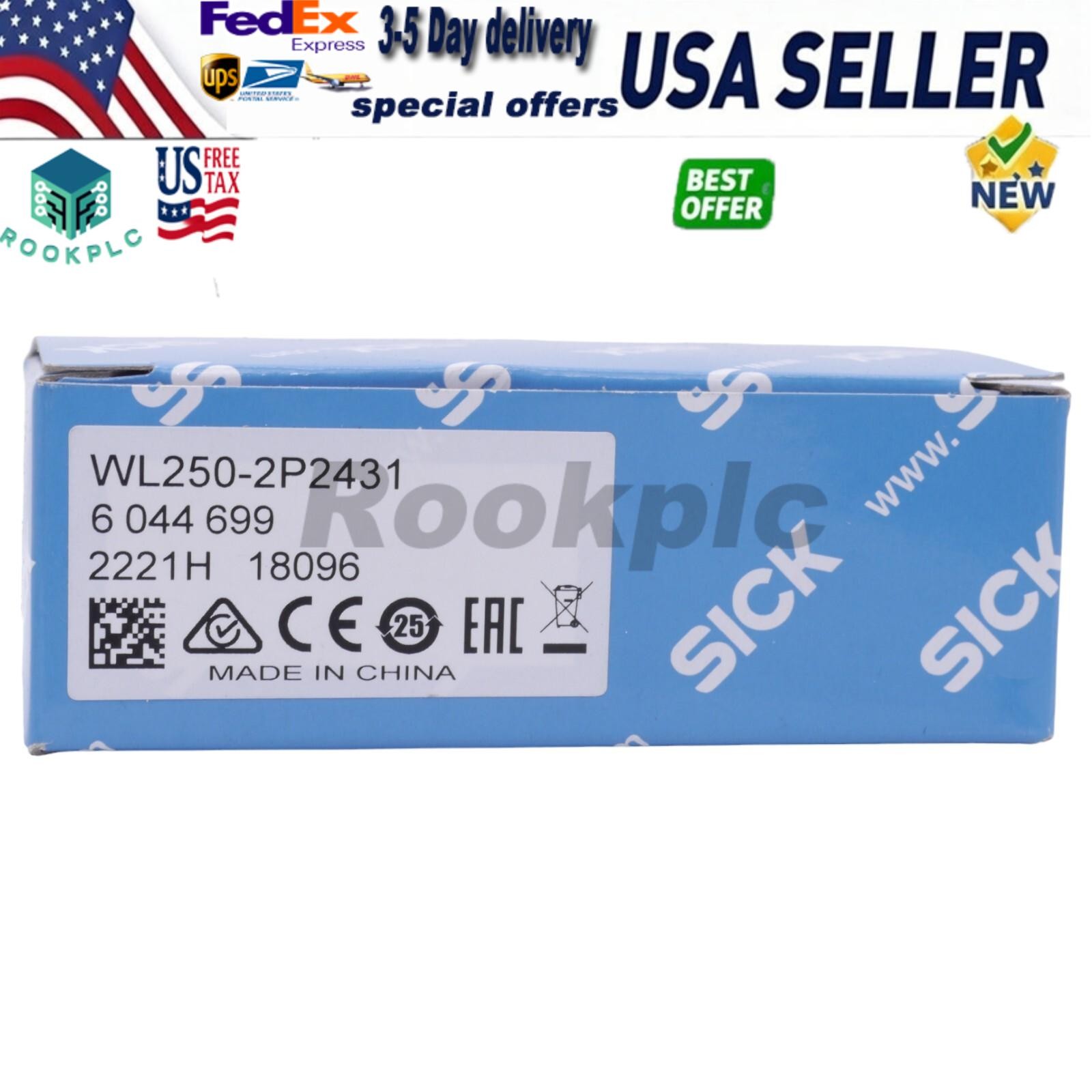 New SICK WL250-2P2431 6044699 WL2502P2431 Photoelectric Sensor Switch Replace