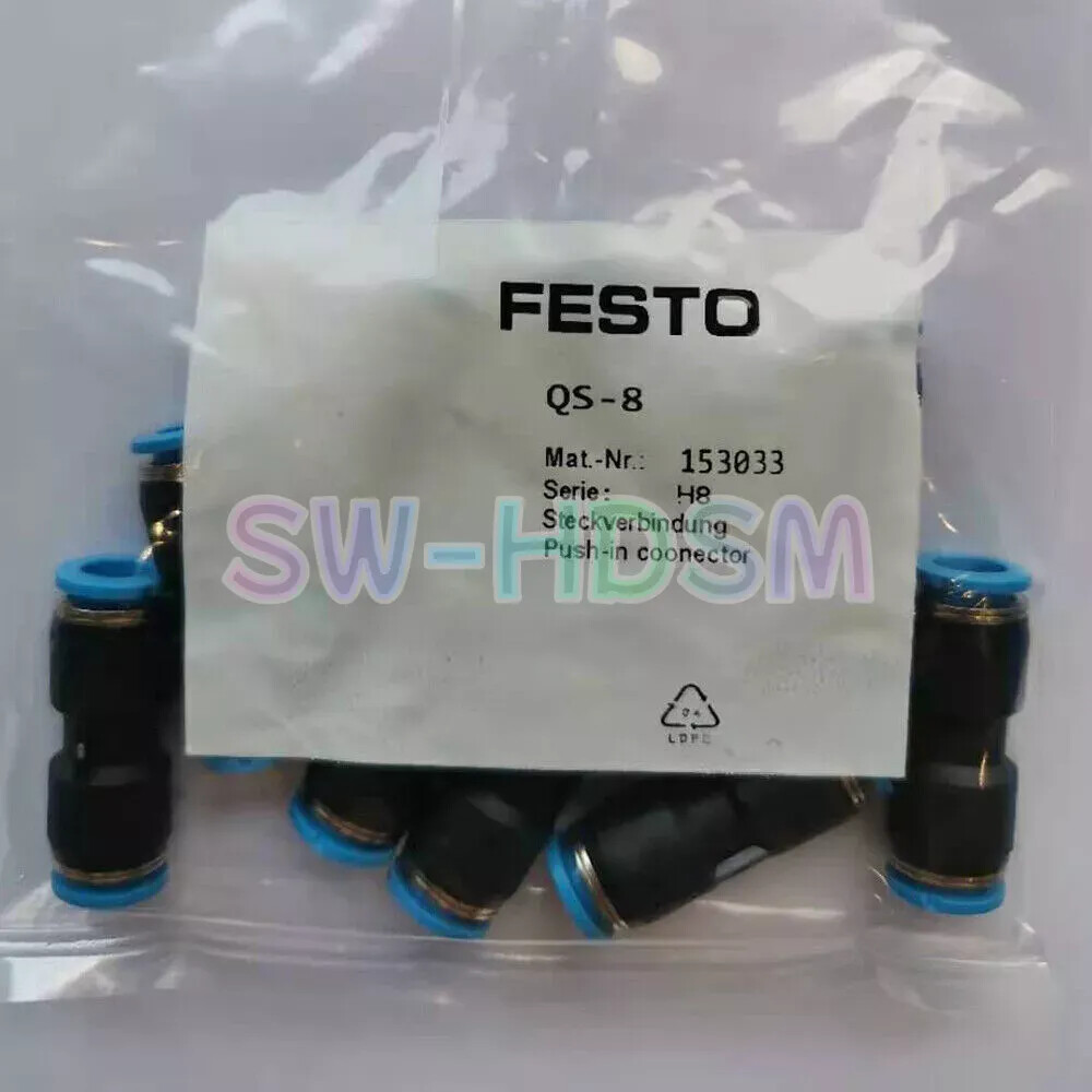 10PCS FESTO QS-8 153033 Connector QS8 New Free Shipping