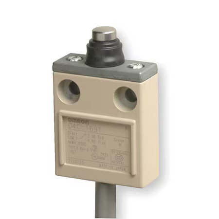 Omron D4c1631 Limit Switch, Plunger, Spdt, 5A At 240V Ac, Actuator Location: Top