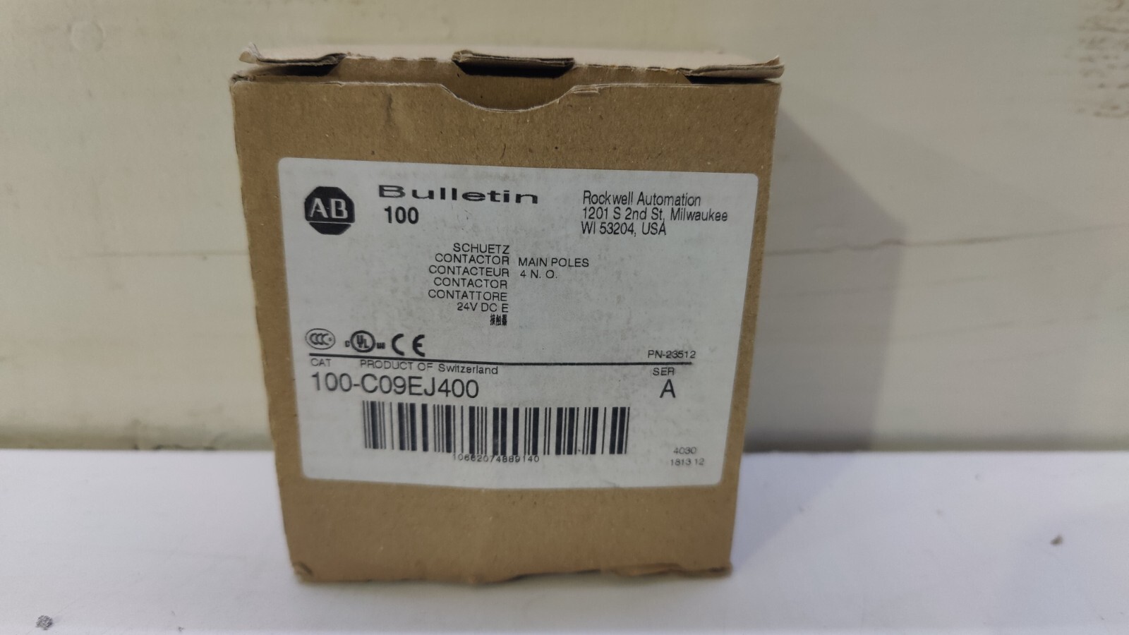 New Allen Bradley AB 100-C09EJ400 IEC Contactor Serial A