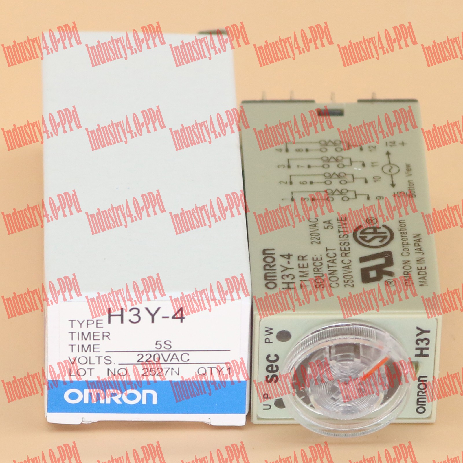 NEW OMRON FREE SHIPPING H3Y-4 220VAC 5S TIMER TIME DELAY RELAY