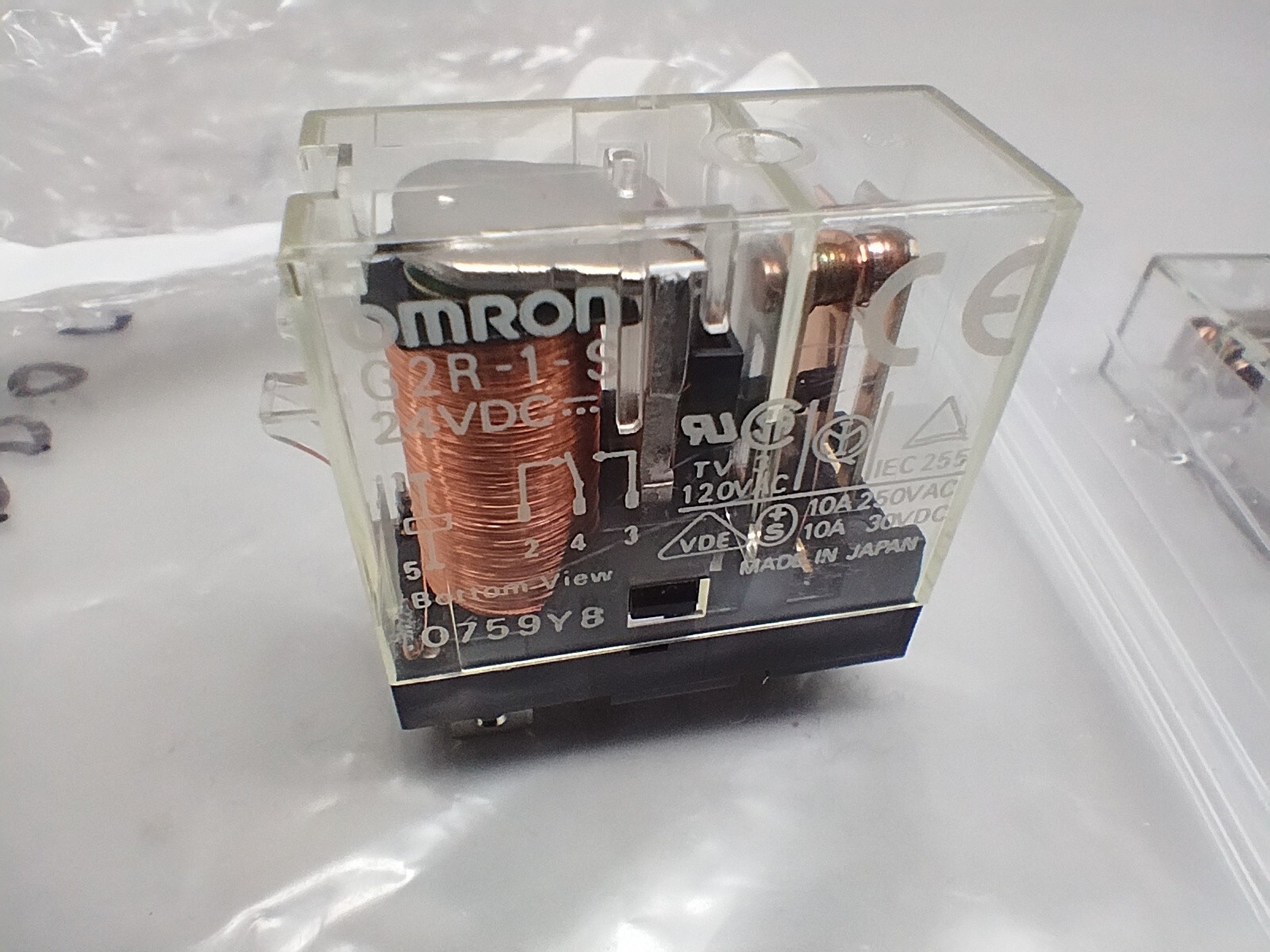 OMRON G2R-1-S General Purpose Relay 10A, 5 Pin. NOS, Made in Japan. NEW