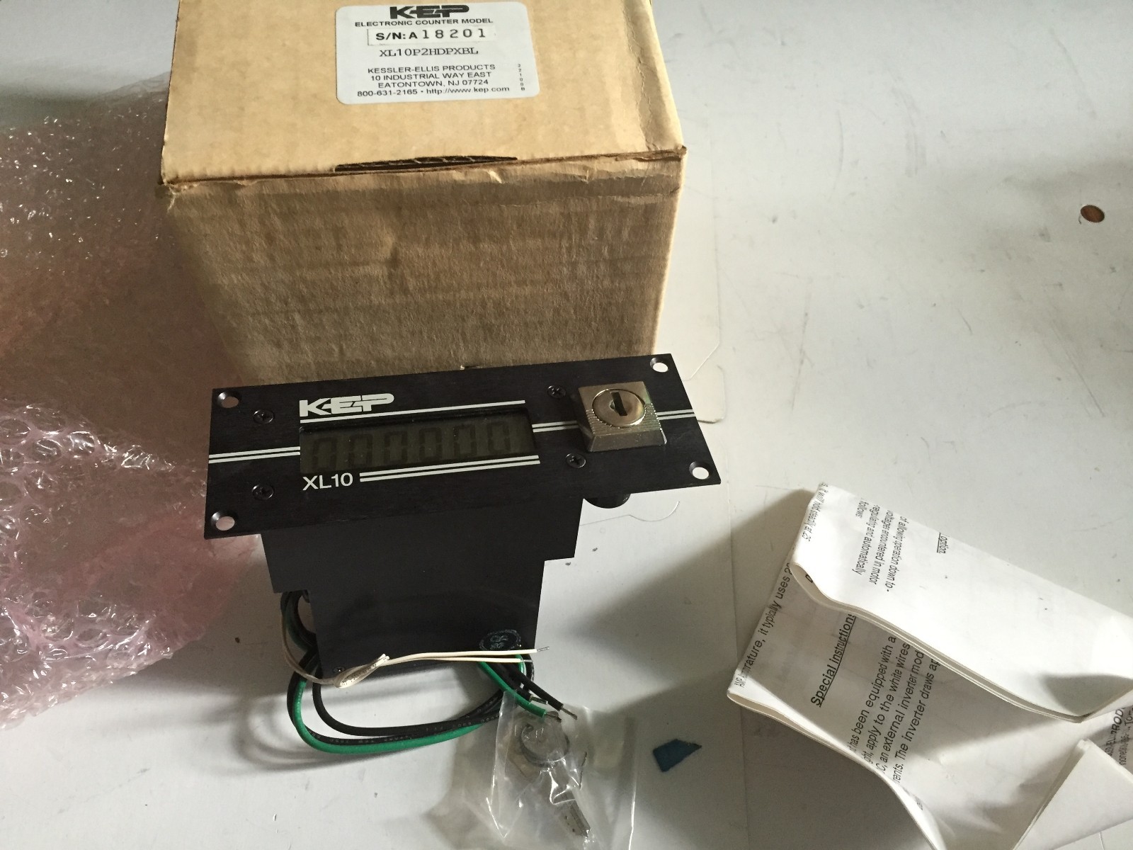 NEW KEP XL10, XL10P2HDPXBL, P2HDPXBL COUNTER 6DIGIT DISPLAY,EC