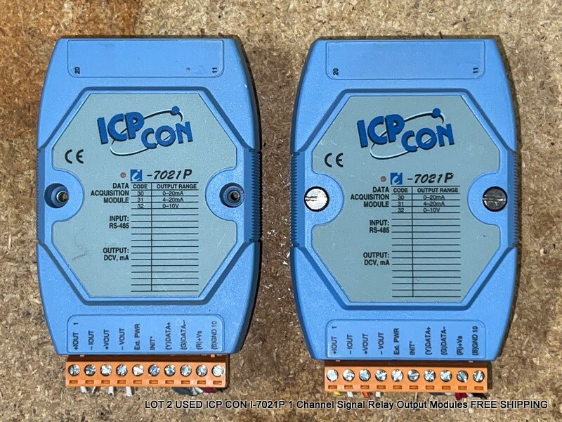 LOT 2 USED ICP CON I-7021P 1 Channel Signal Relay Output Modules FREE SHIPPING