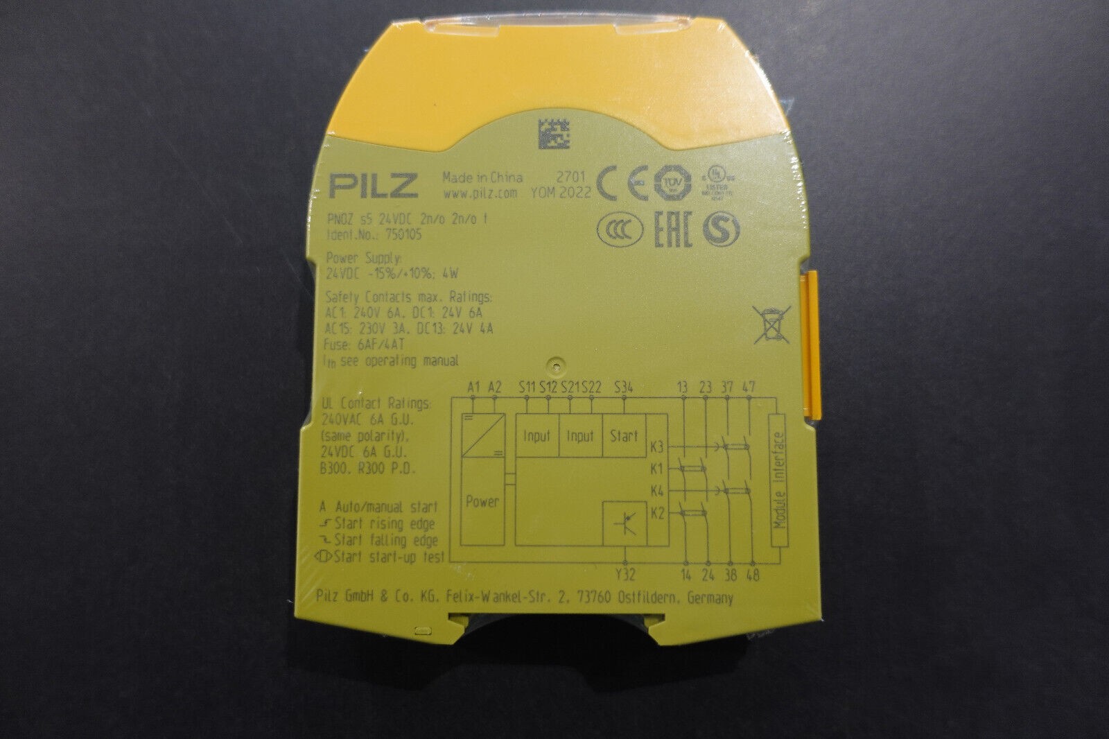 750105 1PCS NEW MUSHROOM PNOZ S5 SAFETY RELAYS 750105