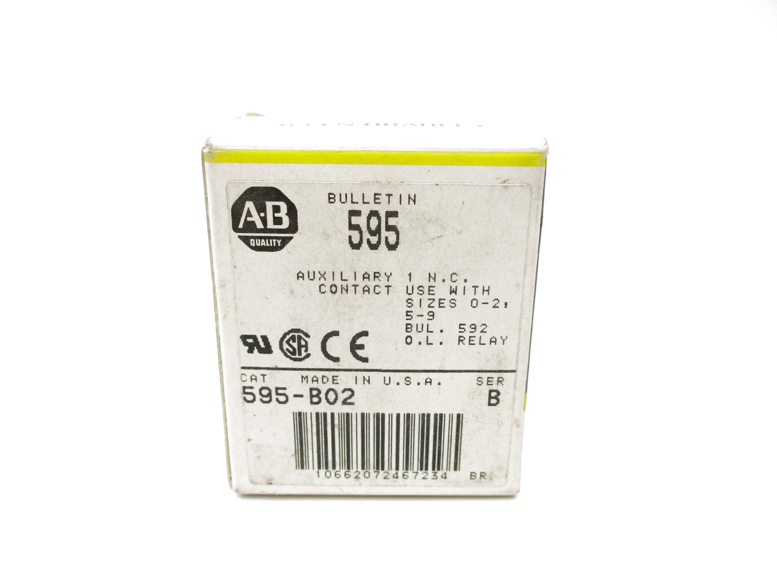 ALLEN BRADLEY 595-B02 SER. B (BK/YL) NSMP