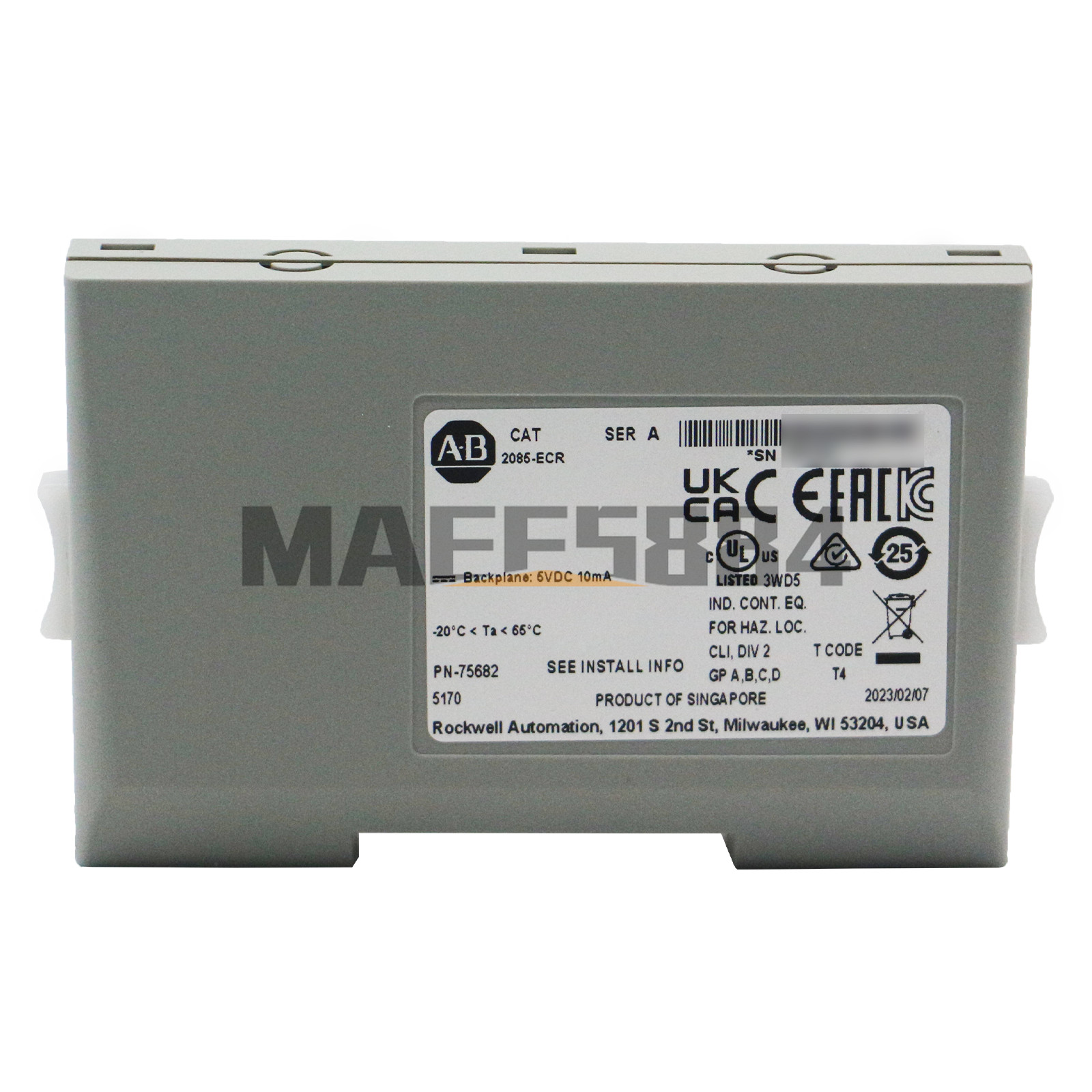 New Allen-Bradley 2085-ECR Micro800 Expansion Module End Cap AB2085ECR