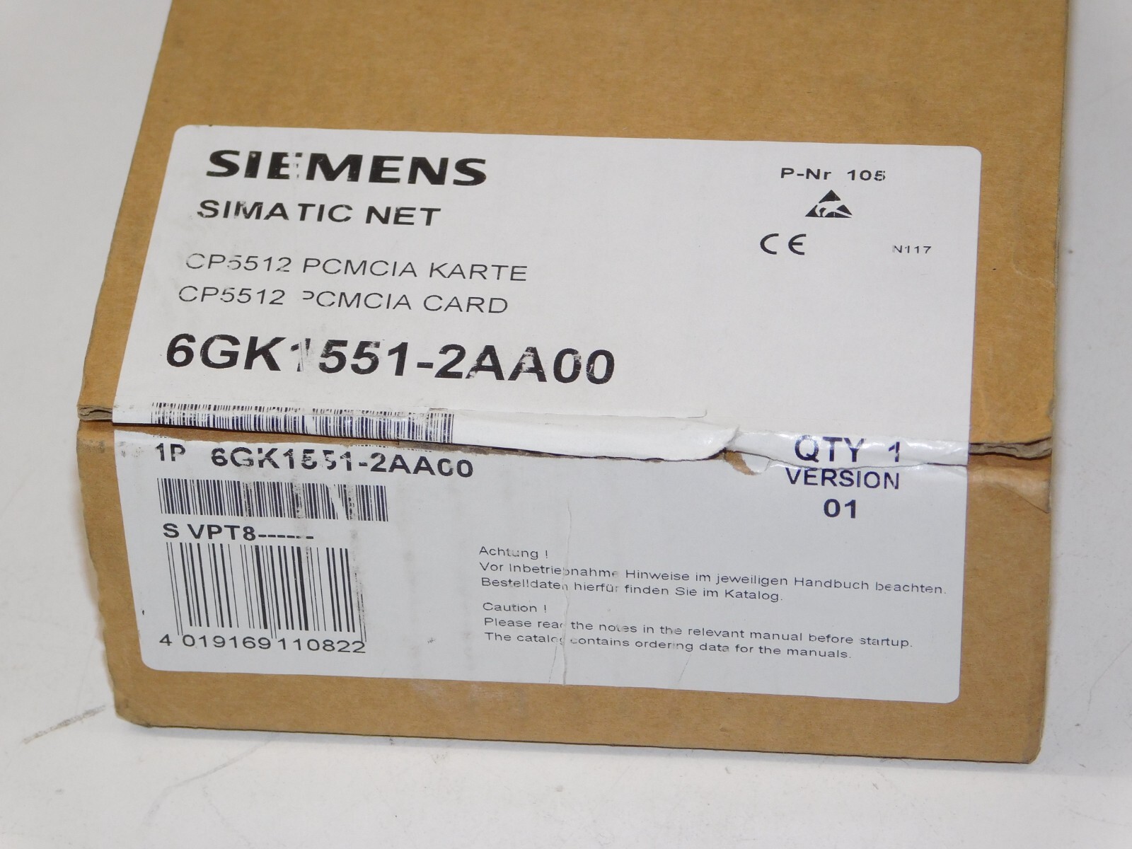 New Siemens 6GK1551-2AA00 Simatic Net CP5512 PCMCIA Card C79459-A1890-A10 Module