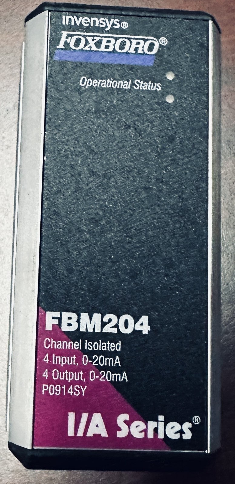 Foxboro FBM204 Channel Isolated 4 input 0-20mA, 4 output, 0-20 mA module P0914SY