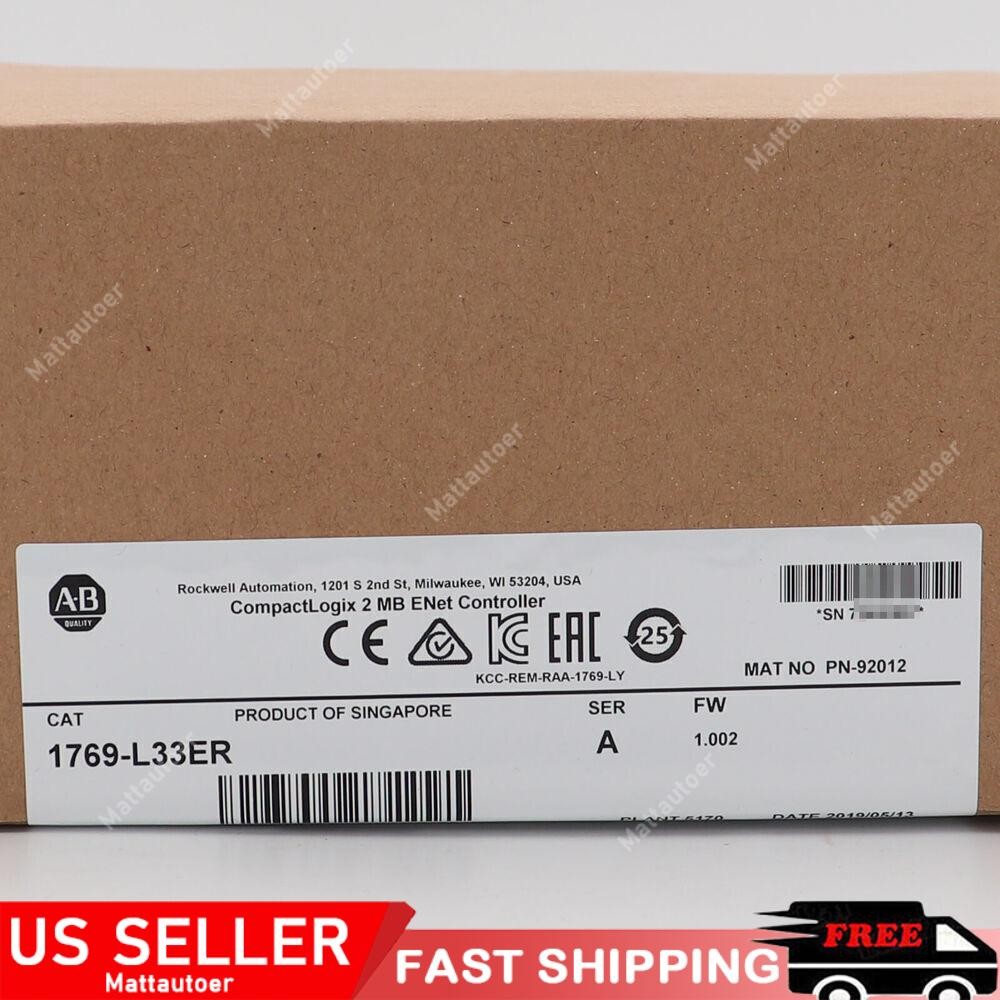 New Allen-Bradley 1769-L33ER CompactLogix ENet Controller 1769L33ER US Free Tax