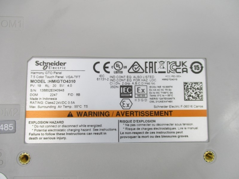 SCHNEIDER ELECTRIC HMIGTO4310 24VDC 0.5A 7.5″ NSNP
