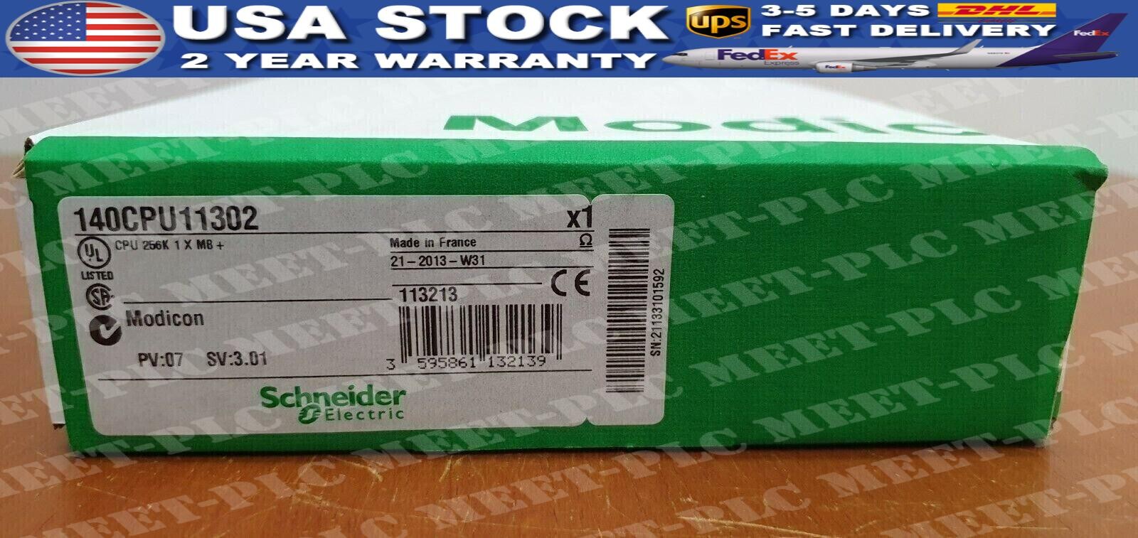 New In Box Schneider 140CPU11302 140-CPU-11302 PLC Controller CPU Module