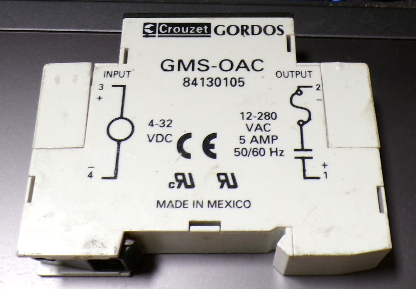 CROUZET GORDOS GMS-OAC LittelFuse #229005S 12-280VAC 5A 50/60HZ 84130105 USED