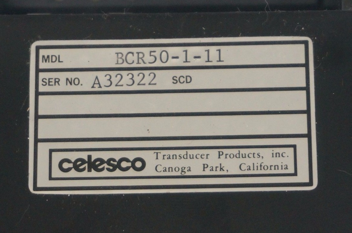 NEW CELESCO BCR50-1-11 PANEL METER BCR50111