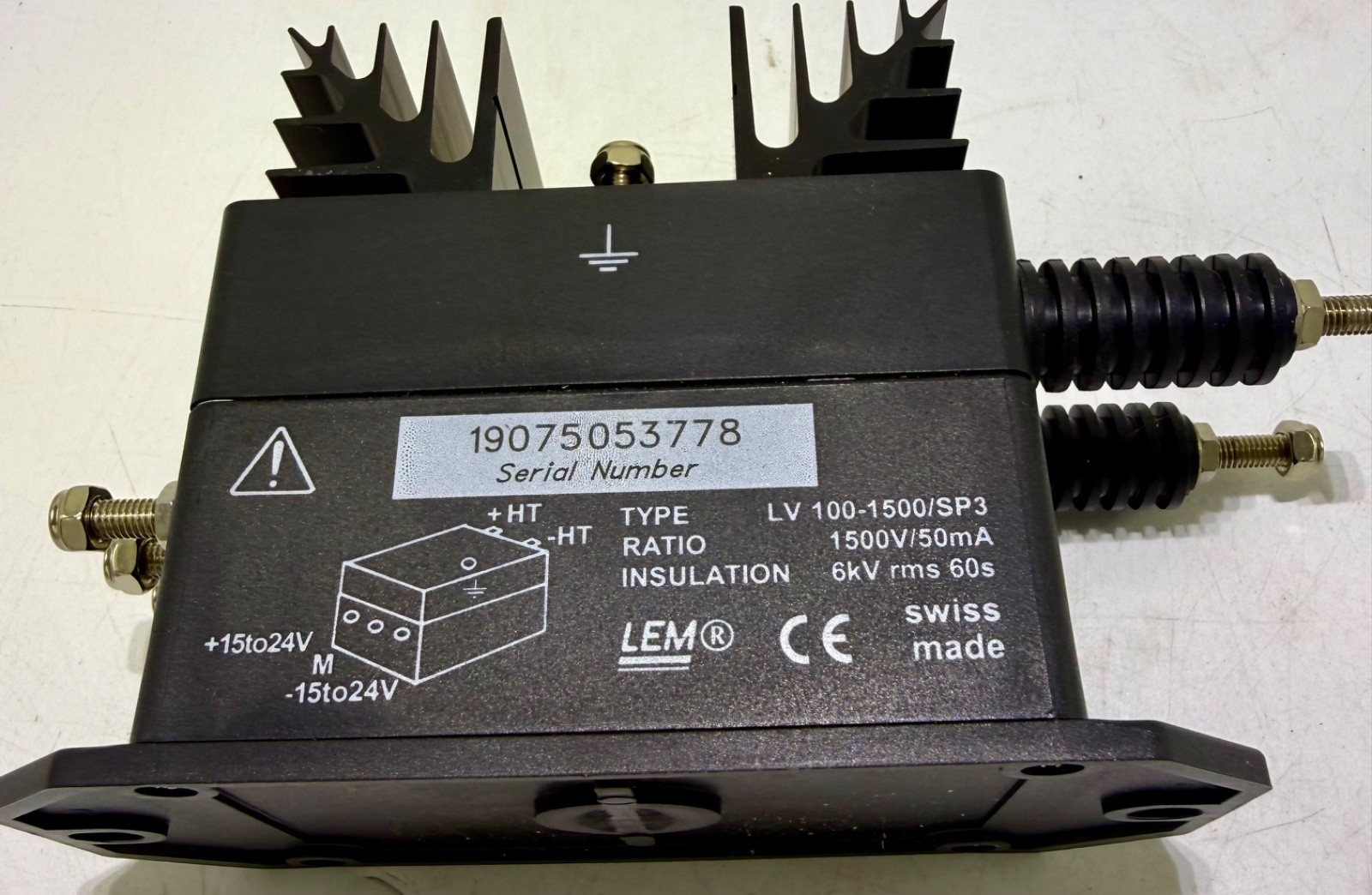 LEM LV100-1500/SP3 VOLTAGE TRANSDUCER 1500V/50mA