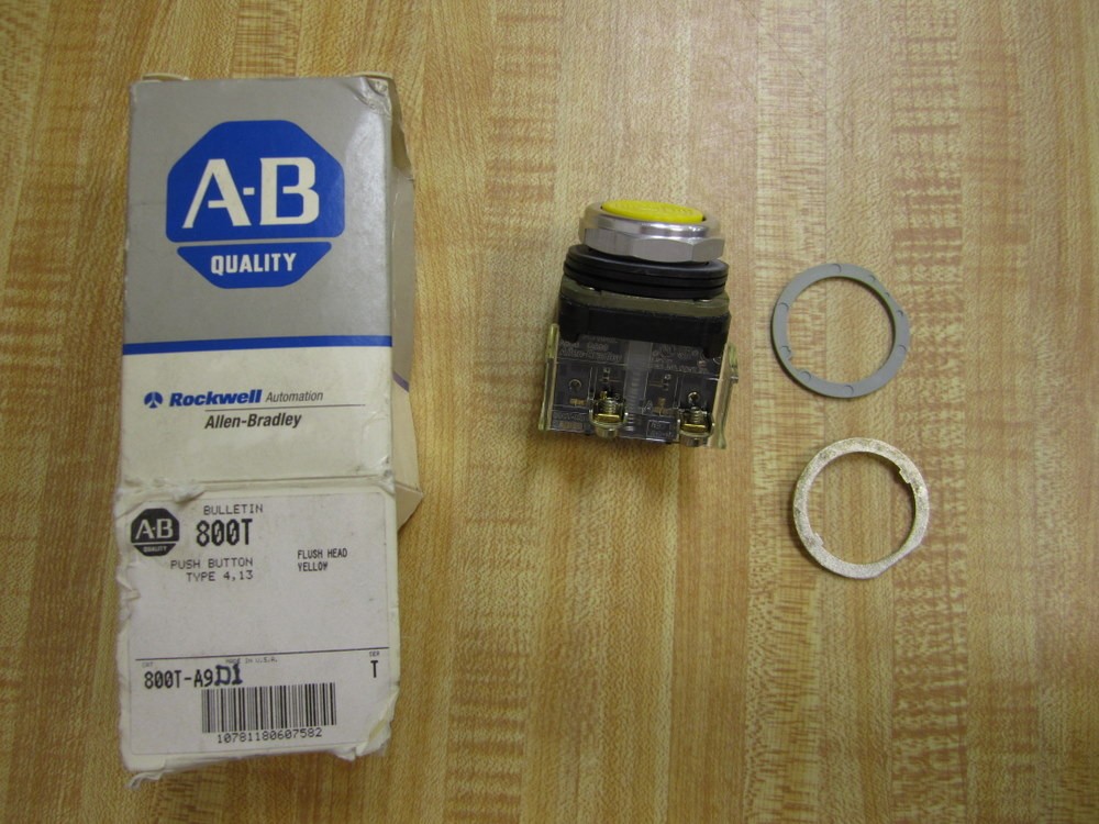 Allen Bradley 800T-A9D1 Push Button Yellow Series T