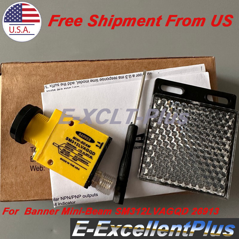 1PCS For Banner SM312LVAGQD Retroreflective Photoelectric Sensor Switch 26913
