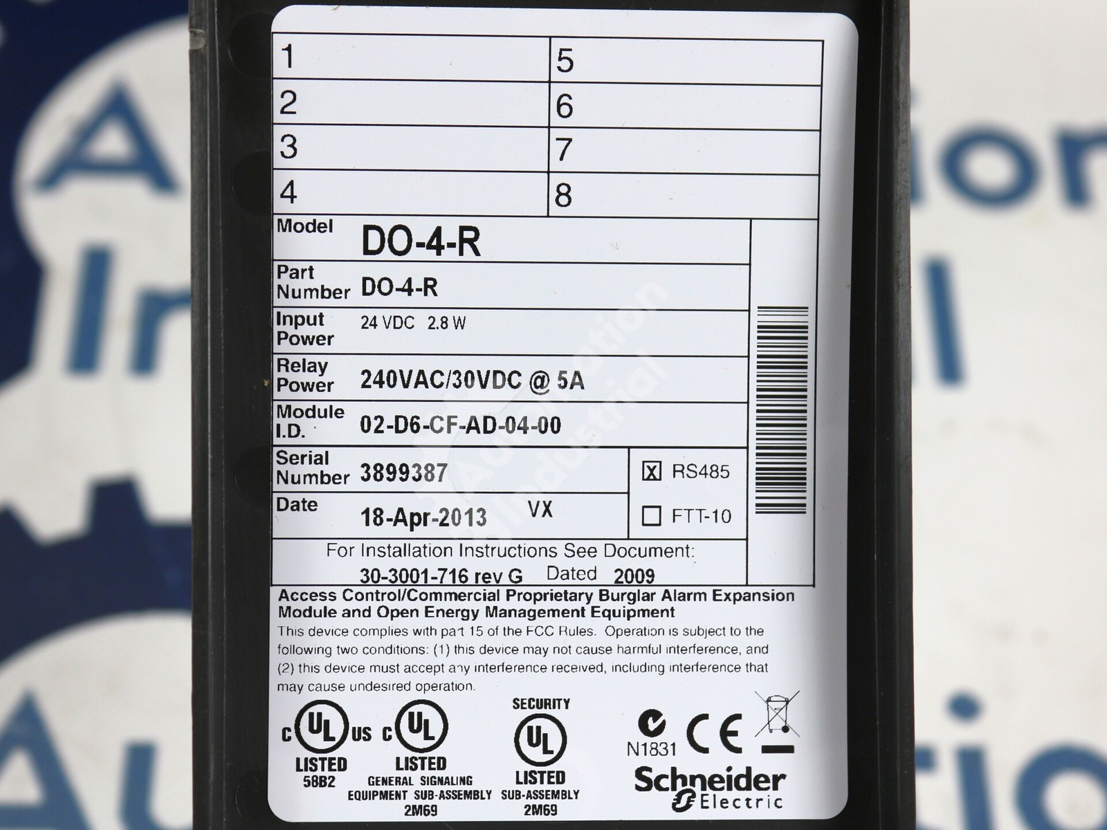 DO-4-R By Schneider Electric Digital Relay Output Module NSFP