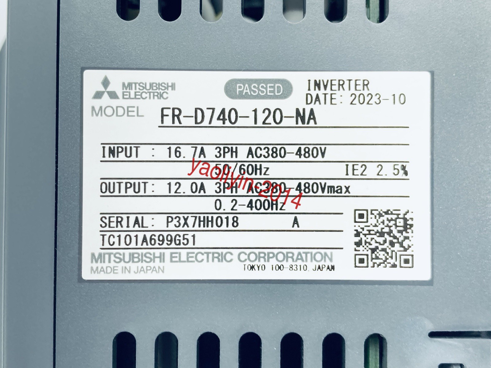 Mitsubishi FR-D740-120-NA VSD VFD Inverter 7.5HP 380-480VAC 3PH Motor Controller