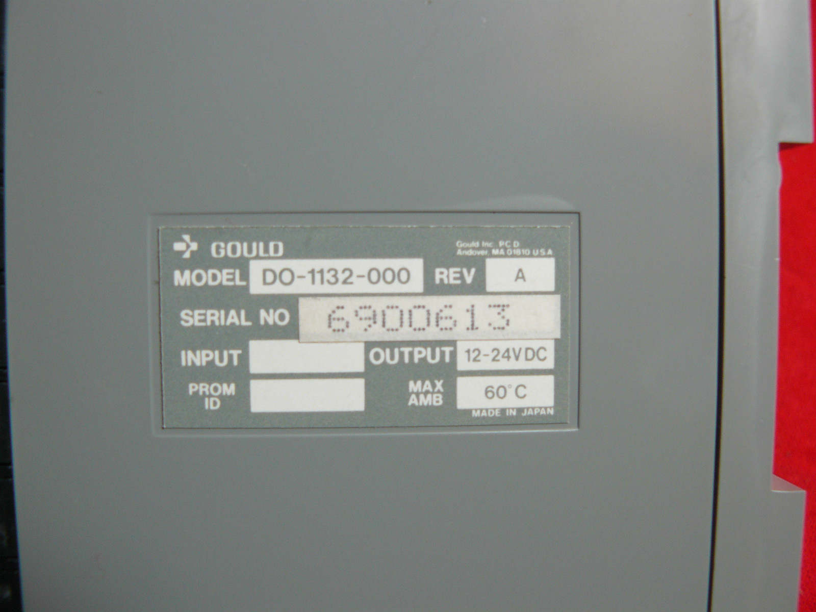 DO1132000 Gould Modicon Output Module Rev A DO-1132-000
