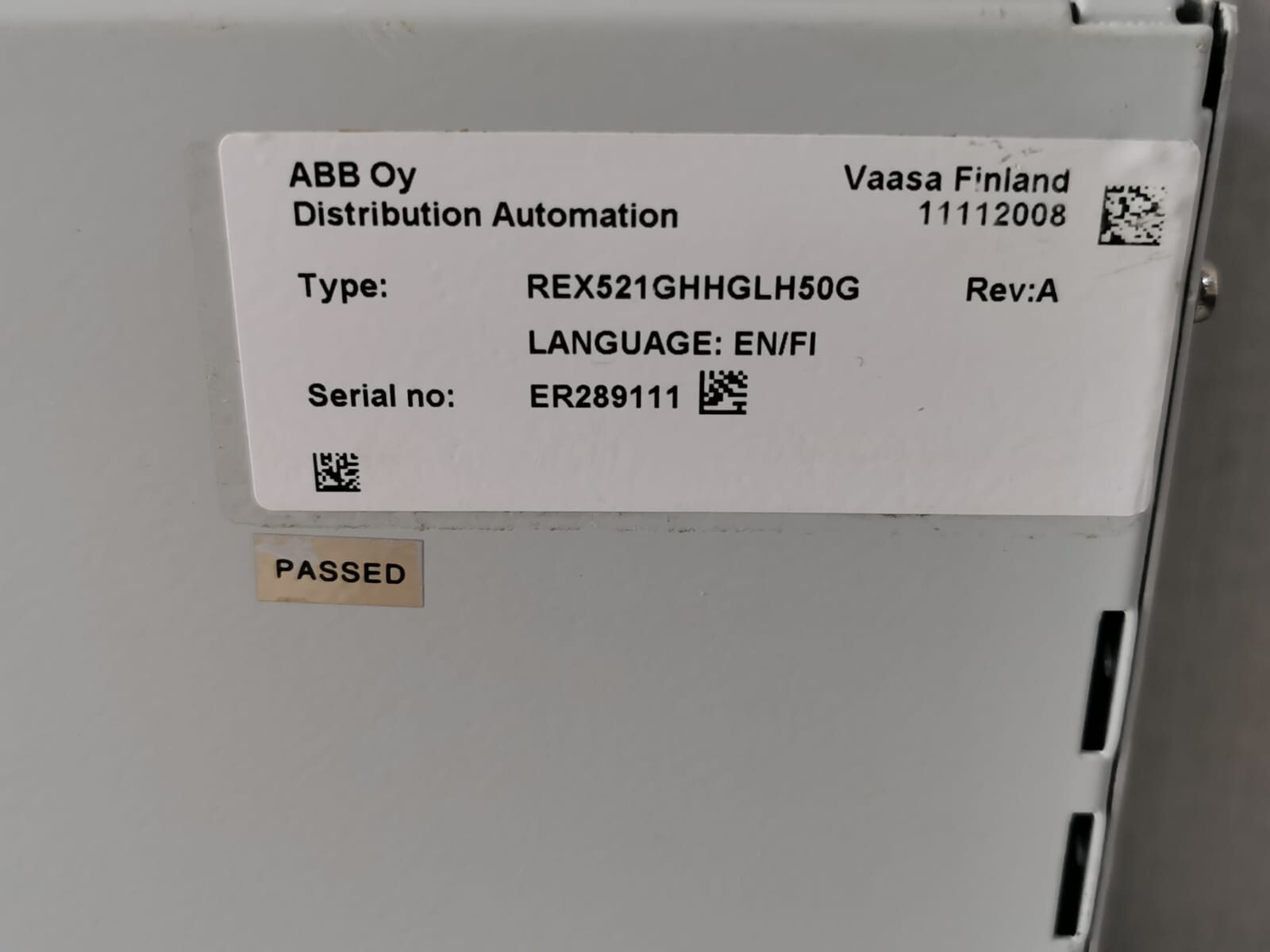 REX521 ABB REX521GHHGLH50G Motor Protection Relay – NEW NO BOX