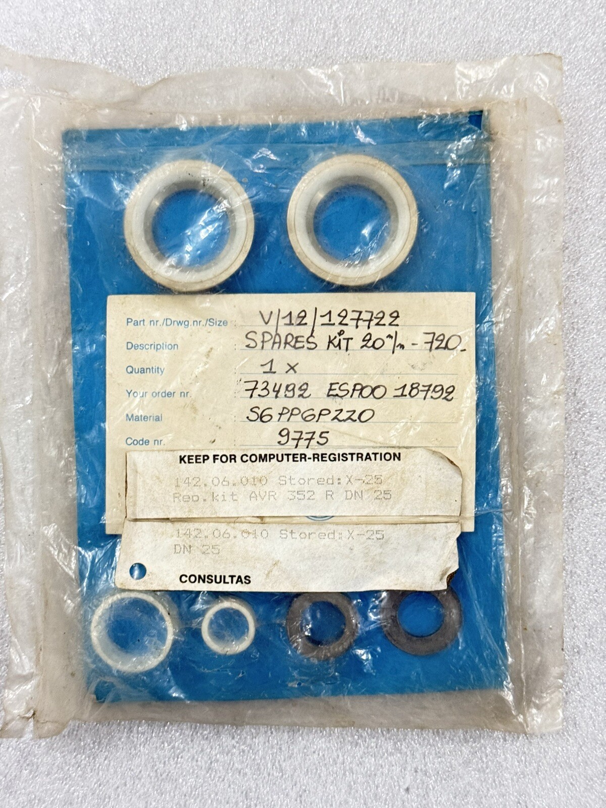 TRUFLO V/12/127722 REPAIR SPARES KIT