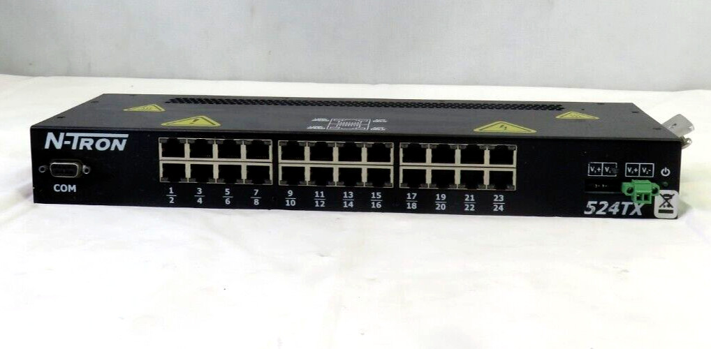 N-TRON 524TX 10-30V Ethernet Switch, FOR PARTS/ REPAIR