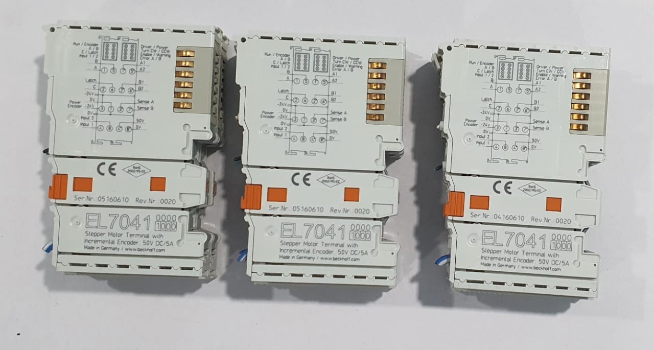 3 PIECE LOT | BECKHOFF | EL7041 0000 | STEPPER MOTOR TERMINAL, TESTED OKAY