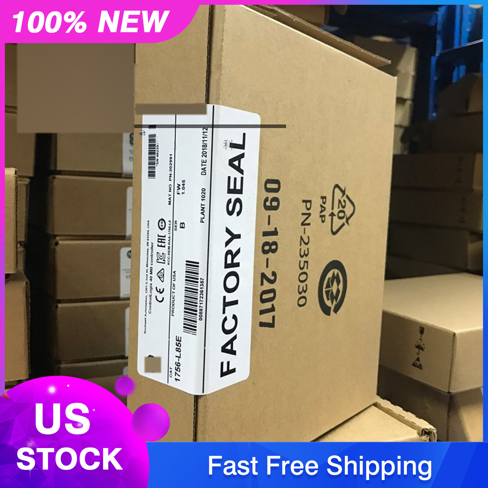 New AB 1756-L85E Processor control module Allen-Bradley 1756L85E US Free Tax