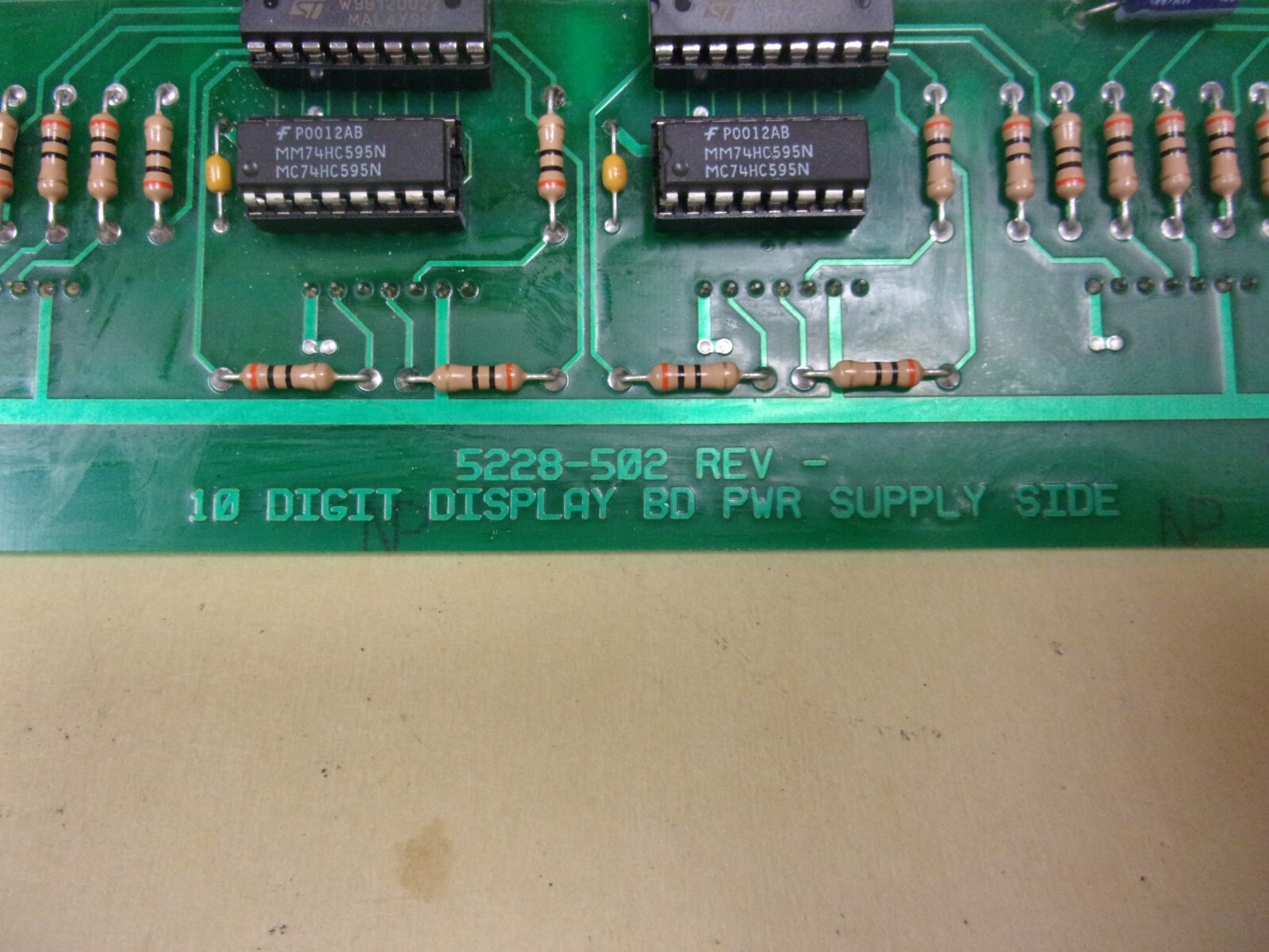 Cincinnati Electrosystems 5228-502 , 10 Digit Display BD Power Supply Side