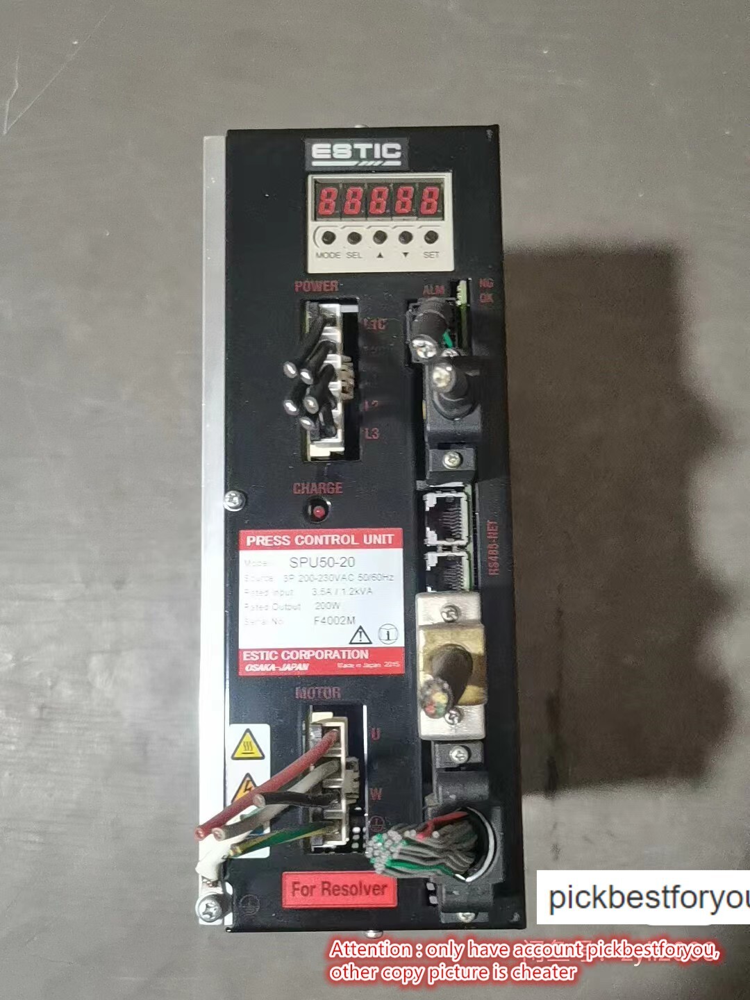 1PC good ESTIC SPU50-20 B60E3-XX-5000 SHIP EXPRESS P6029B YL
