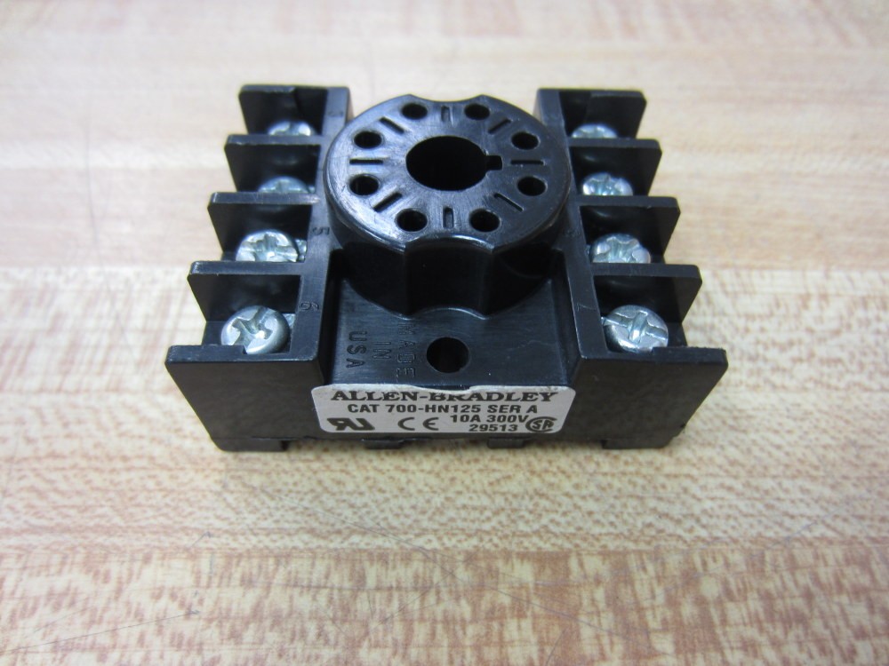 Allen Bradley 700-HN125 Relay Socket 700HN125 Black