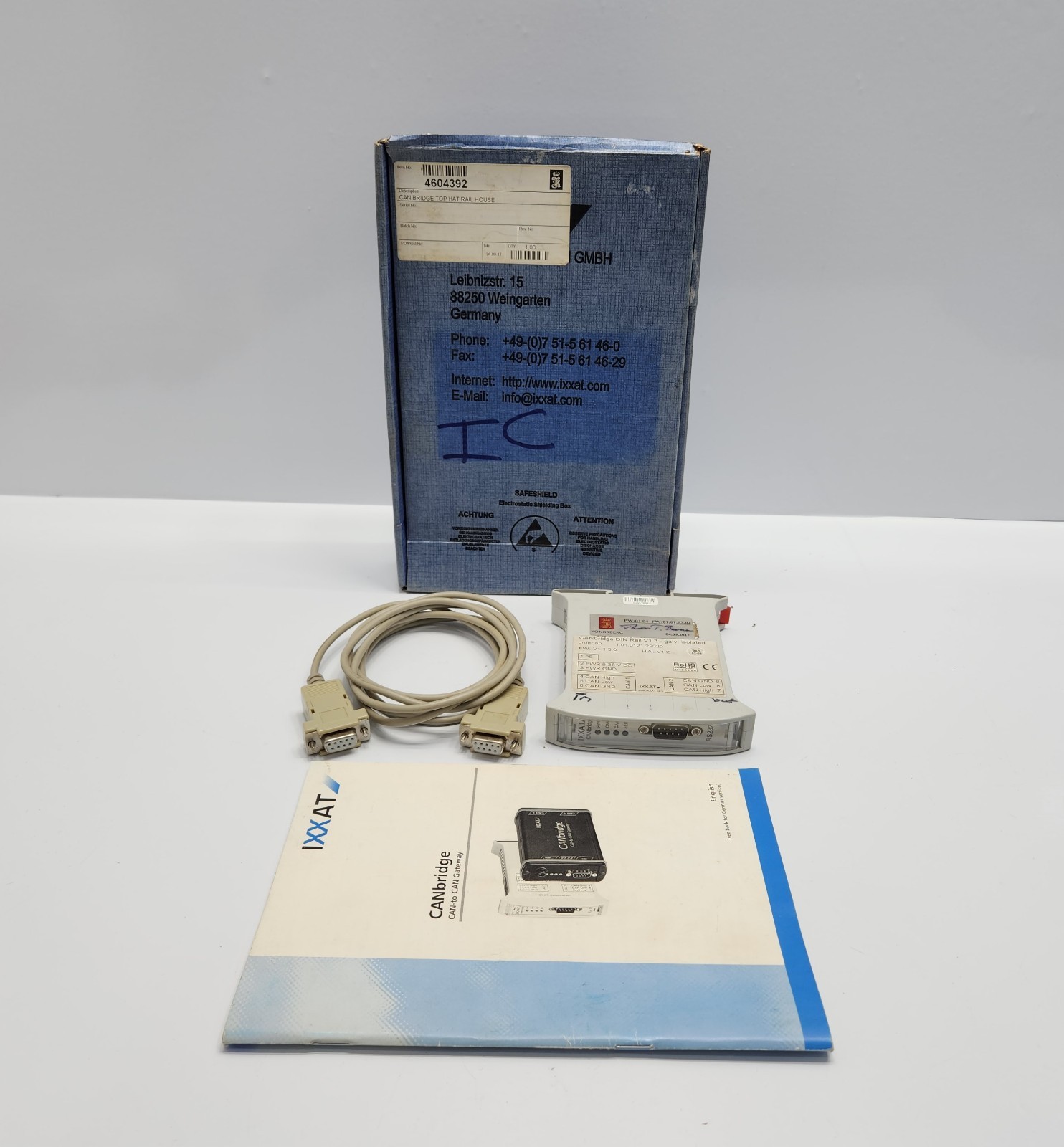 IXXAT 1.01.0121.22020 CANBRIDGE DIN RAIL MODULE V1.3