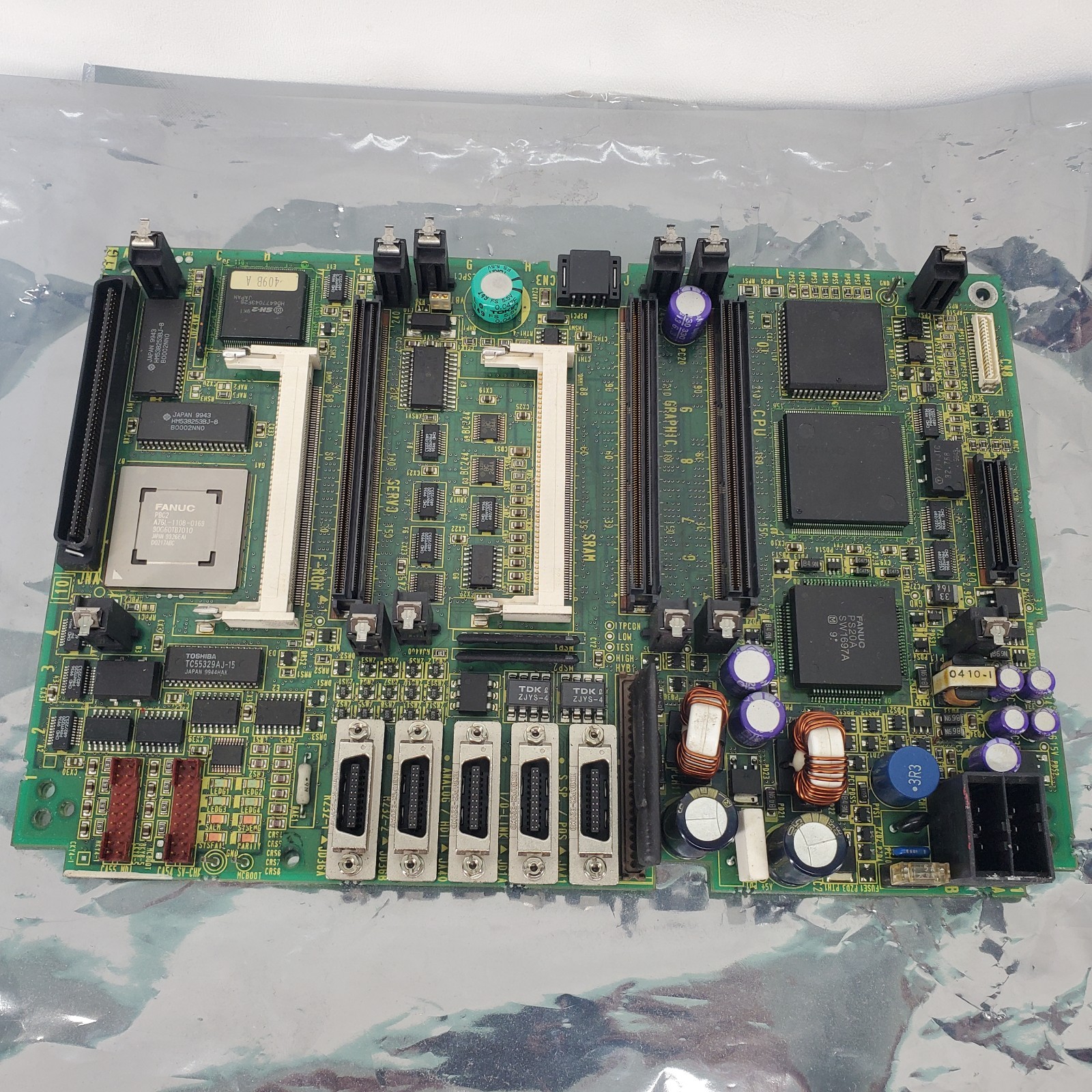 Fanuc Motherboard A20B-8100-0130/17G For Parts Or Repair