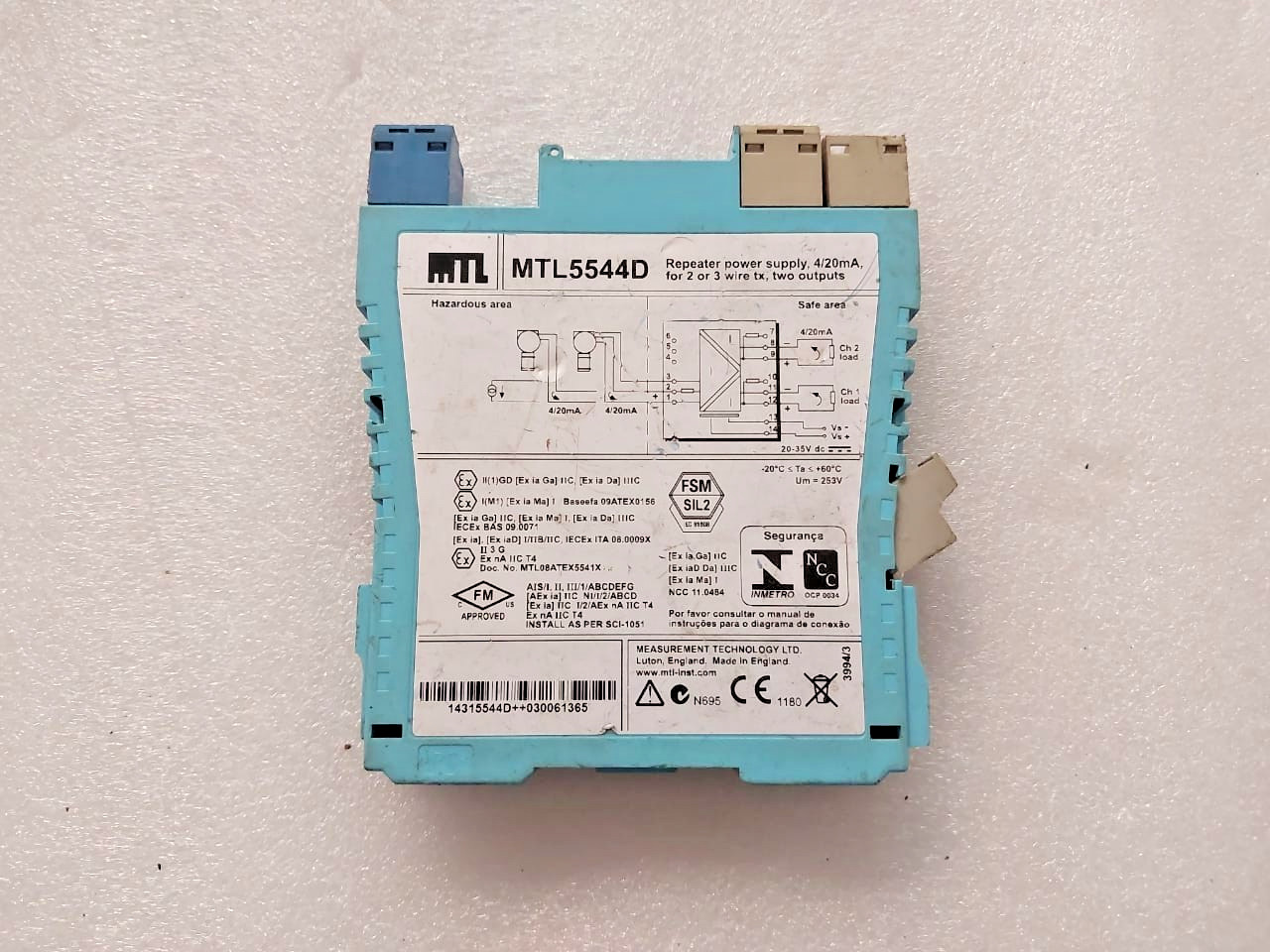 MTL MTL5544D Safety Barrier Repeater power supply