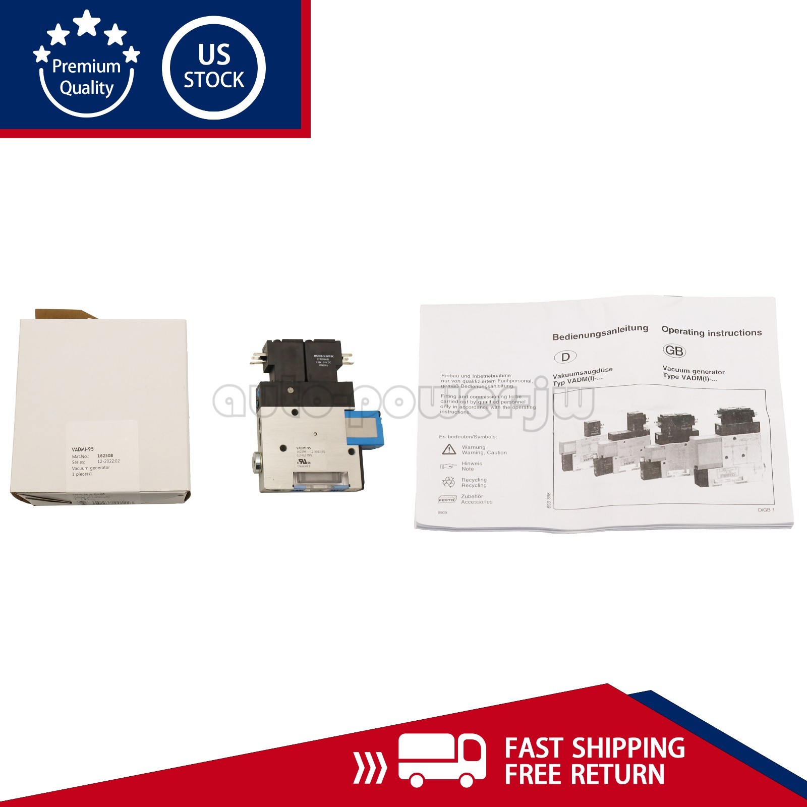 NEW Vacuum Generator For Festo VADMI-95 162508 High Vacuum US