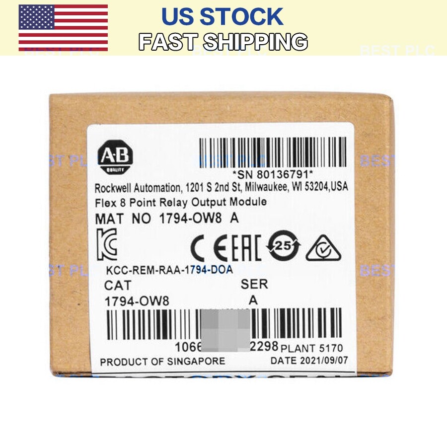 New Factory Sealed AB 1794-OW8 Flex 8 Point Relay Output Module 1794OW8