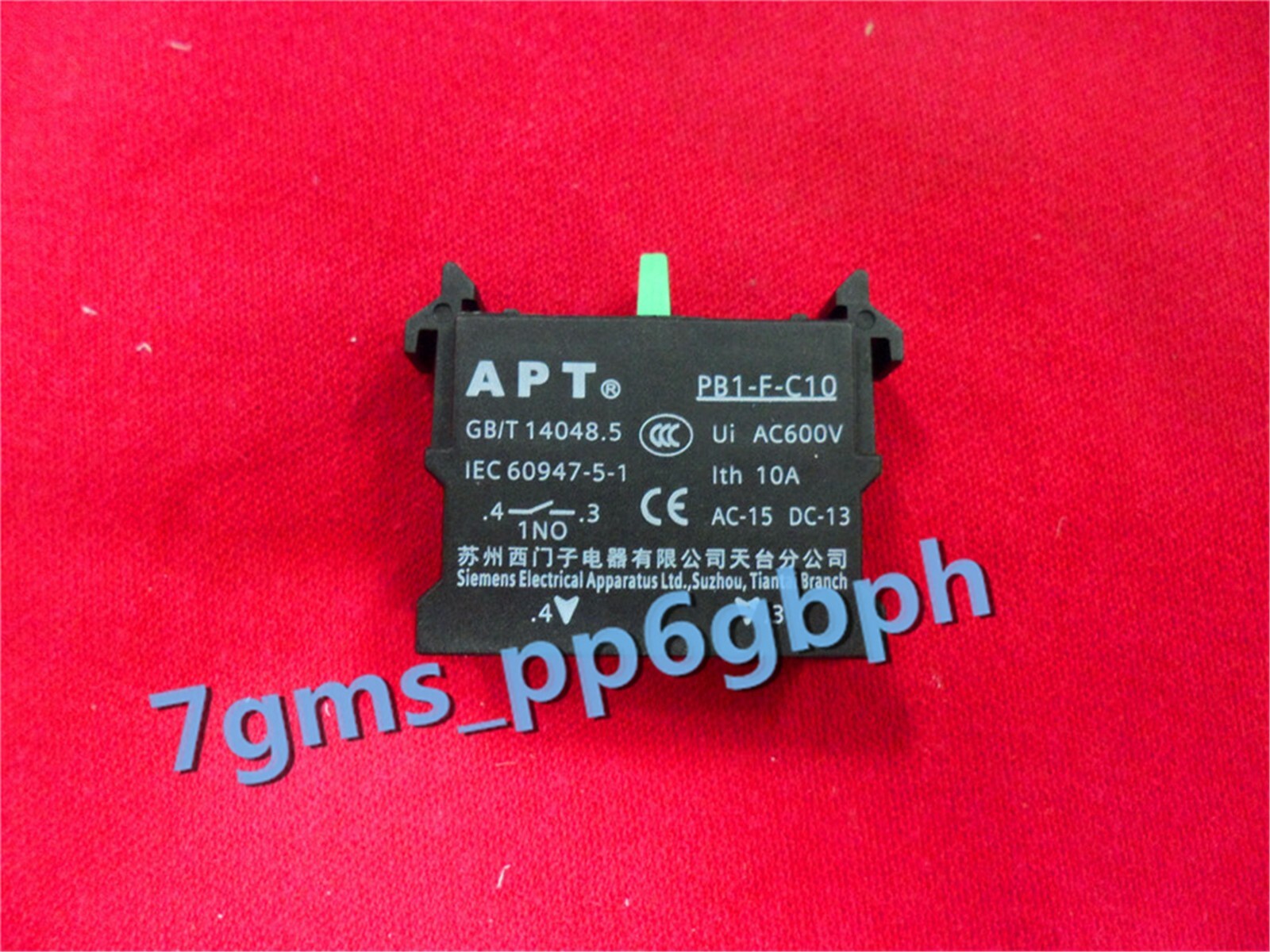 3 PCS NEW Siemens APT button switch auxiliary contact PB1-F-C10 normally open