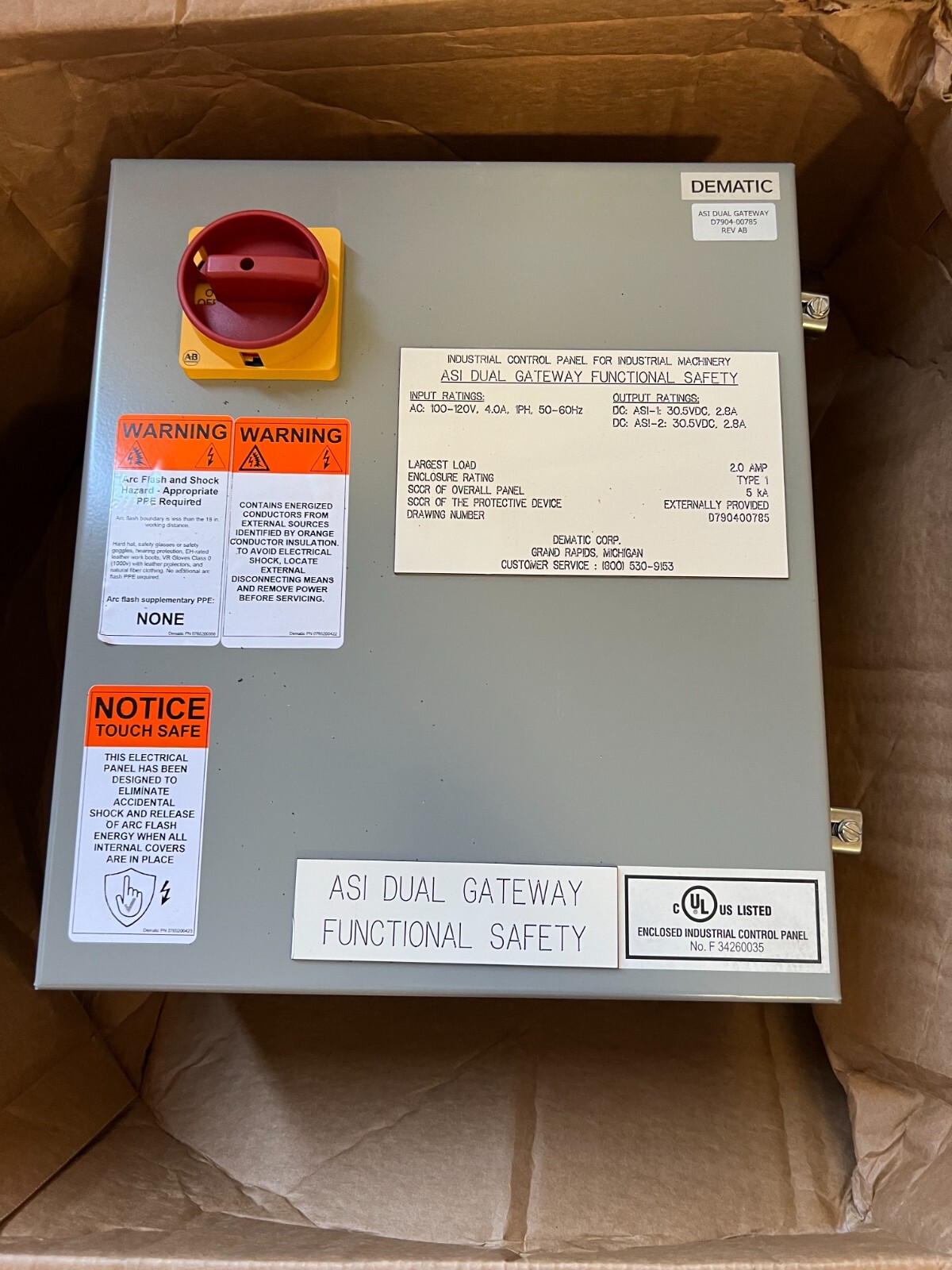 Dematic D7904-00785 ASI Dual Gateway Bihl Wiedemann BWU3544 AS-I, x2 PILS SLA3